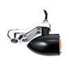cafe 4 racer - TRILINE Indicator/Turn Signal Ribbed Brackets - Top Shock Mount - Brushed - Motone Triumph Bonneville 
