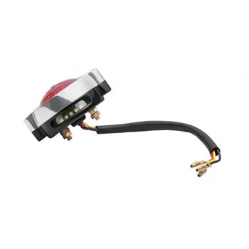 cafe 4 racer - Eldorado Tail Light - LED - Black/Polish - Motone LED Rear lights 
