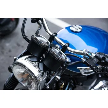 cafe 4 racer - Lay Flat Dash - Guage - Speedo/Tacho Clock Mount Bracket - VDO - Motone Triumph Bonneville 