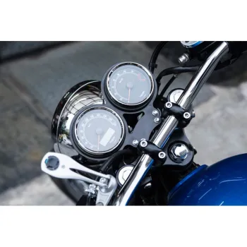 cafe 4 racer - Lay Flat Dash - Guage - Speedo/Tacho Clock Mount Bracket - VDO - Motone Triumph Bonneville 