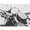 cafe 4 racer - Lay Flat Dash - Guage - Speedo/Tacho Clock Mount Bracket - VDO - Motone Triumph Bonneville 