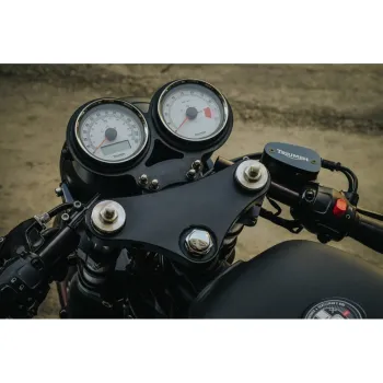 cafe 4 racer - Lay Flat Dash - Guage - Speedo/Tacho Clock Mount Bracket - VDO - Motone Triumph Bonneville 