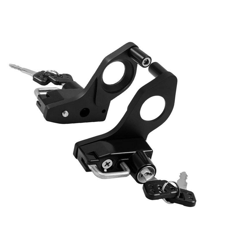 cafe 4 racer - Left+Right Side Shock Mount Helmet Lock Kits - Motone Triumph Bonneville 