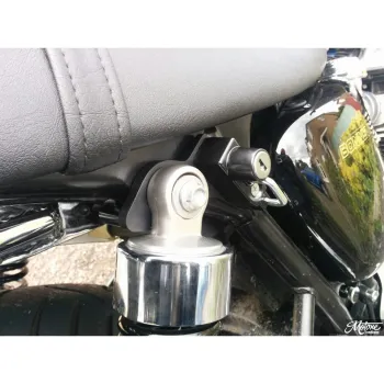 cafe 4 racer - Left+Right Side Shock Mount Helmet Lock Kits - Motone Triumph Bonneville 