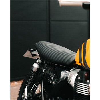cafe 4 racer - High-Tail Custom Mudguard Predrilled for Motone Fender Mount Light Kits - Brushed - LC - Motone Triumph Bonneville 