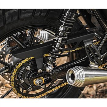 cafe 4 racer - Tanto Chain Guard - Wrinkle Black Finish - Motone Triumph Bonneville 