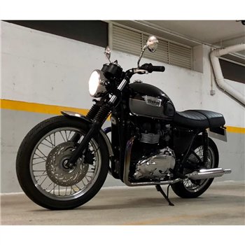 cafe 4 racer - Raceblade Predný Blatník - Drôtové Kolesá - Čierny Anodizovaný Hliník - Motone Triumph Bonneville 