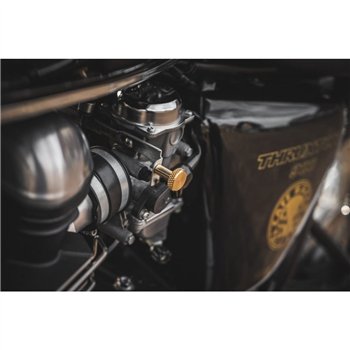 cafe 4 racer - Knurled Choke Knob - Brass - Motone Triumph Bonneville 