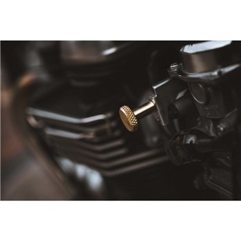 cafe 4 racer - Knurled Choke Knob - Brass - Motone Triumph Bonneville 