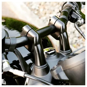 cafe 4 racer - Up-And-Over Riser Kit for 22mm Bars - Black - Motone Triumph Bonneville 