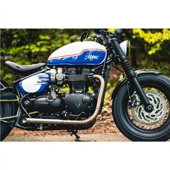 cafe 4 racer - Klasický kožený přívěsek na klíče - Motone Na Cestování 