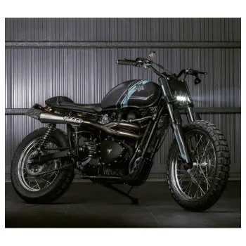 cafe 4 racer - Custom Petrol Tank - EFI - Raw Aluminium - Motone Triumph Bonneville 