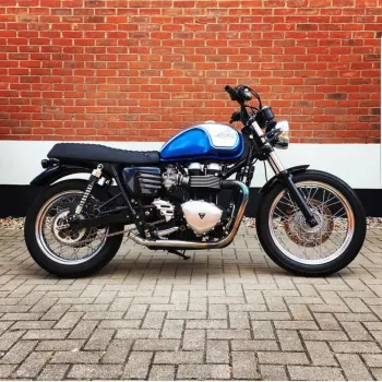cafe 4 racer - Custom Petrol Tank - EFI - Raw Aluminium - Motone Triumph Bonneville 