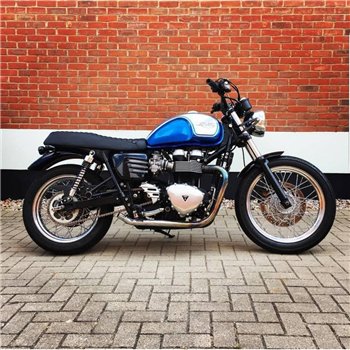 cafe 4 racer - Customní palivová nádrž - EFI - surový hliník - Motone Triumph Bonneville 