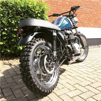 cafe 4 racer - Customní palivová nádrž - EFI - surový hliník - Motone Triumph Bonneville 