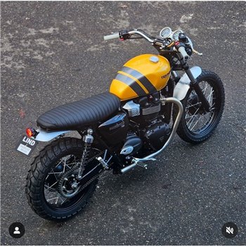 cafe 4 racer - Shorty - Predný blatník - Brúsený hliník - LC Bikes - Motone Triumph Bonneville 