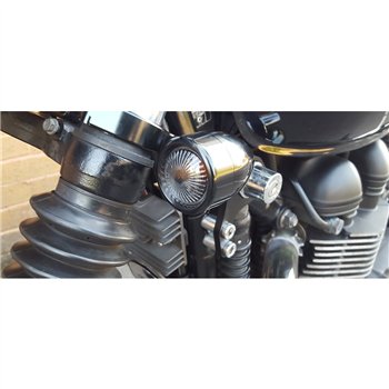 cafe 4 racer - Objímky držáku blinkru na vidlici M10 (10mm) - pár - 41mm - černé - Motone Triumph Bonneville 
