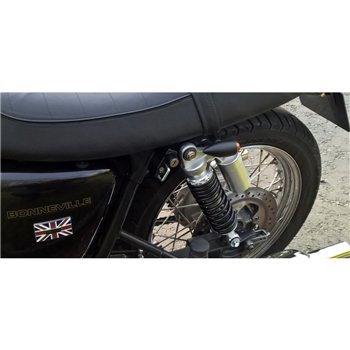 cafe 4 racer - Left Side Shock Mount Helmet Lock and Keys - Motone Triumph Bonneville 