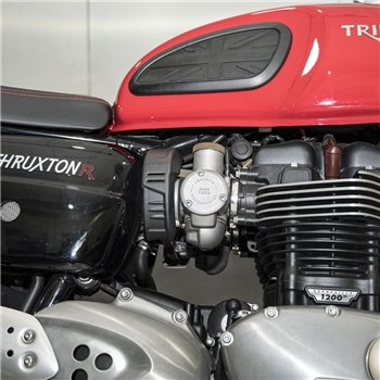 cafe 4 racer - The Zephyr  MK.II - BOBBER/Thruxton Intake Covers / Throttle Body Trim - Black - Motone Triumph Bonneville 