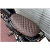 cafe 4 racer - The Blackadder - Low Profile Skinny Diamond Stitch Seat - Tobacco Brown - Motone Triumph Bonneville 