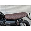 cafe 4 racer - The Blackadder - Low Profile Skinny Diamond Stitch Seat - Tobacco Brown - Motone Triumph Bonneville 