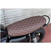 cafe 4 racer - The Blackadder - Low Profile Skinny Diamond Stitch Seat - Tobacco Brown - Motone Triumph Bonneville 