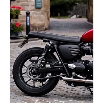 cafe 4 racer - Street Twin - Žebrované bočné panely - Matná čierna - Motone Triumph Bonneville 
