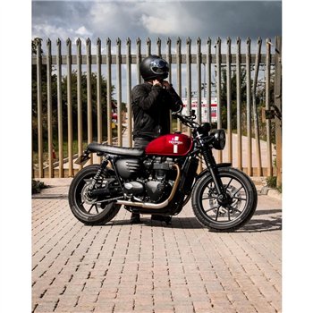 cafe 4 racer - Street Twin - Žebrované bočné panely - Matná čierna - Motone Triumph Bonneville 