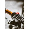 cafe 4 racer - Víčko hlavního válce nádobky na brzdovou kapalinu s odlitkem pod tlakem - žebrované - černé - Motone Triumph Bonneville 