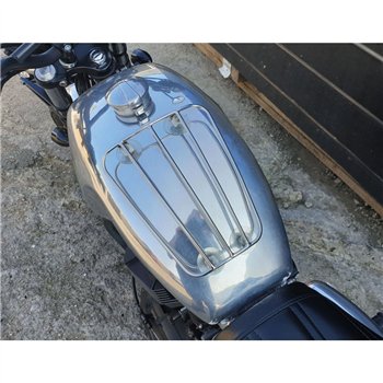 cafe 4 racer - Aero Parcel Rack - Stainless Steel - Universal Tank Rack - Polished - Motone Triumph Bonneville 