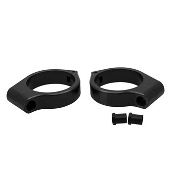 cafe 4 racer - Wrap-Around Fork M10 (10mm) Indicator Turn Signal Bracket Clamps - Pair - 49mm - Black - Motone CNC aluminum housing & brackets 
