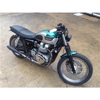 cafe 4 racer - Držák světlometu spodní montáž Bates Style - černý - Motone Triumph Bonneville 