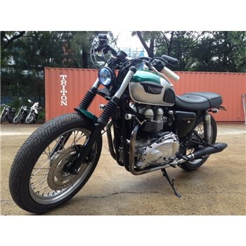 cafe 4 racer - Držák světlometu spodní montáž Bates Style - černý - Motone Triumph Bonneville 