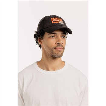 cafe 4 racer - Motone SUEDESMOKER - 6-Panel Vintage Cap - Black Suede - Motone Caps 