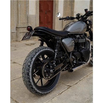 cafe 4 racer - Cortado Kit - Black Mudguard + Black ELDORADO Light + License Plate - (MTE210+MTE210A+PNT+DDM021+MEL032+MMU612+MEL004) - Motone Triumph Bonneville 