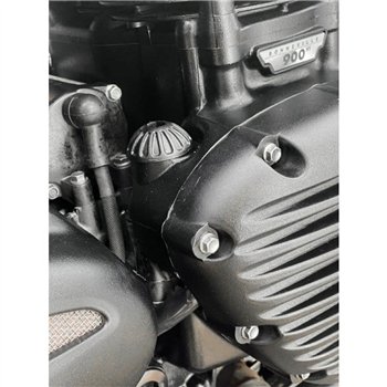 cafe 4 racer - Engine Oil Filler Cap - Roswell - Solid Black - Motone Triumph Bonneville 