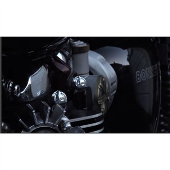 cafe 4 racer - Leštené kryty čapov valca - Motone Triumph Bonneville 