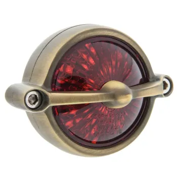 cafe 4 racer - Old school LED taillight, type 6. Black. Red lens - MCS LED Rear lights 