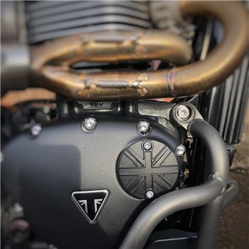 cafe 4 racer - Points ACG Kryt/Plaketa - Union Jack - Černá - Motone Triumph Bonneville 