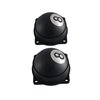 cafe 4 racer - Finned EFI Carb Tops Contrast Cut 8 Balls Black - Motone Triumph Bonneville 