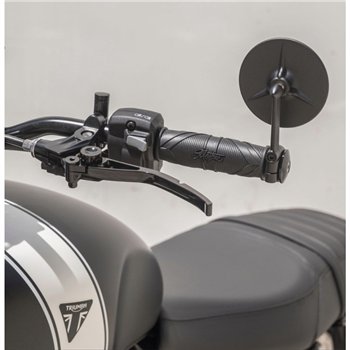 cafe 4 racer - PATRIOT Grips - Union Jack - 22mm Handlebar Models - BLACK - Motone Triumph Bonneville 