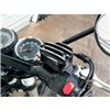cafe 4 racer - Pressure Cast Disc Brake Oil Reservoir Master Cylinder Cap - Finned/Ribbed - Black Contrast Polished - Motone Triumph Bonneville 