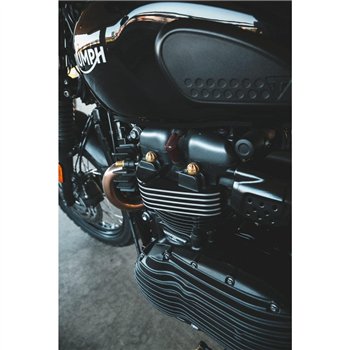 cafe 4 racer - Brass Cylinder Stud Knuckles Caps - Motone Triumph Bonneville 