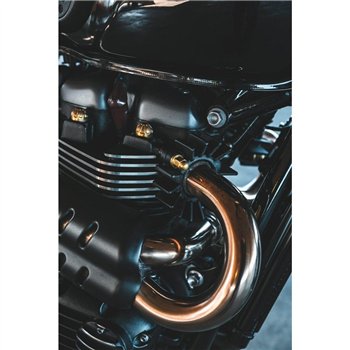 cafe 4 racer - Brass Cylinder Stud Knuckles Caps - Motone Triumph Bonneville 