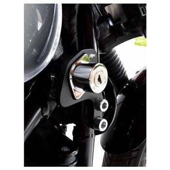 cafe 4 racer - RHS Ignition Relocation Bracket - BLACK - Motone Triumph Bonneville 