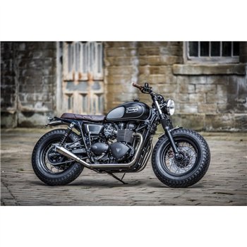 cafe 4 racer - Odstránenie opierky pre spolujazdca / Krycie dosky / Verzia Stealth - Bez držiaka výfuku - Motone Triumph Bonneville 