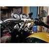cafe 4 racer - Handlebar Riser Inserts - One Inch Rise - For One Inch Bars - Clear/Silver - Motone Triumph Bonneville 