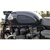 cafe 4 racer - Žebrované kryty EFI karburátoru, kontrastní černé řezání - Motone Triumph Bonneville 