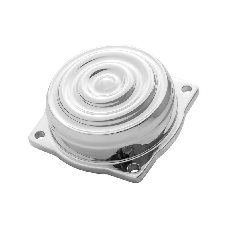 HD CV Finned Carb Top Lid - Rippled - Polish