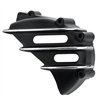 cafe 4 racer - Speedster Sprocket Cover - Ribbed - Black with Contrast Polished Fins - AC - Motone Triumph Bonneville 
